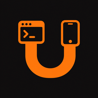 UniSession logo: an orange u whose ends are a terminal and a phone
